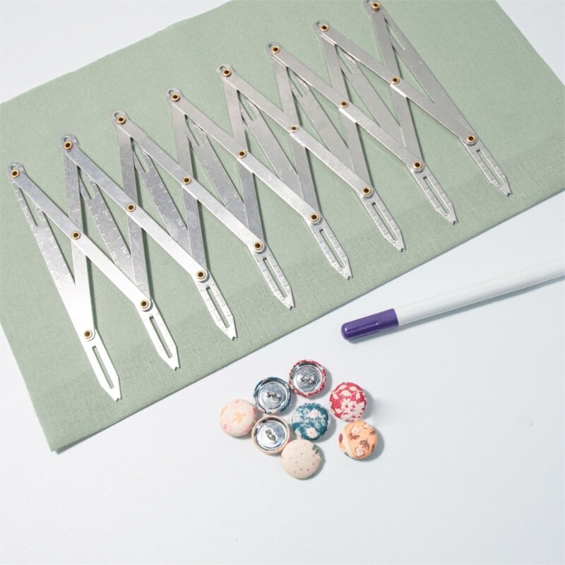 Expanding Button Guide Equal Space Divider Expandable Sewing Tool Button Gauge