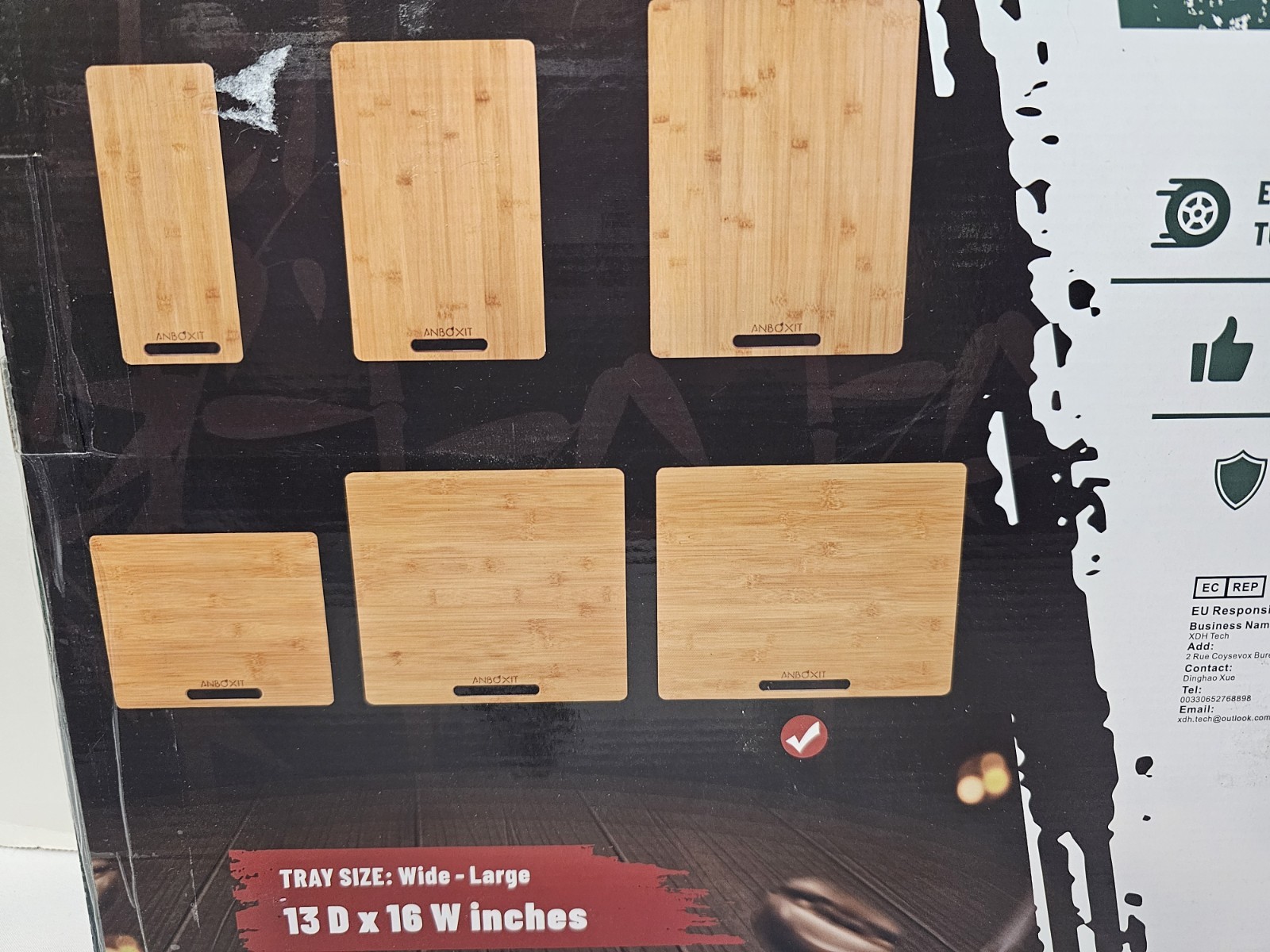Anboxit Bamboo Appliance Slider 13X16 Inchs