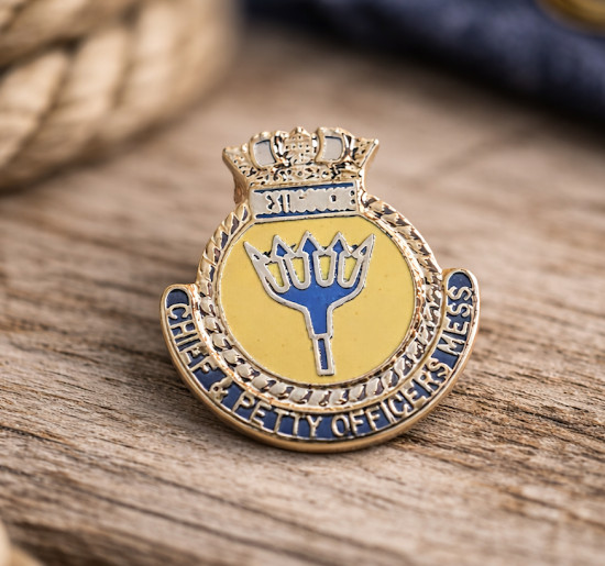 Collectable Chief & Petty Officers Mess Enamel Lapel Pin Badge .75"