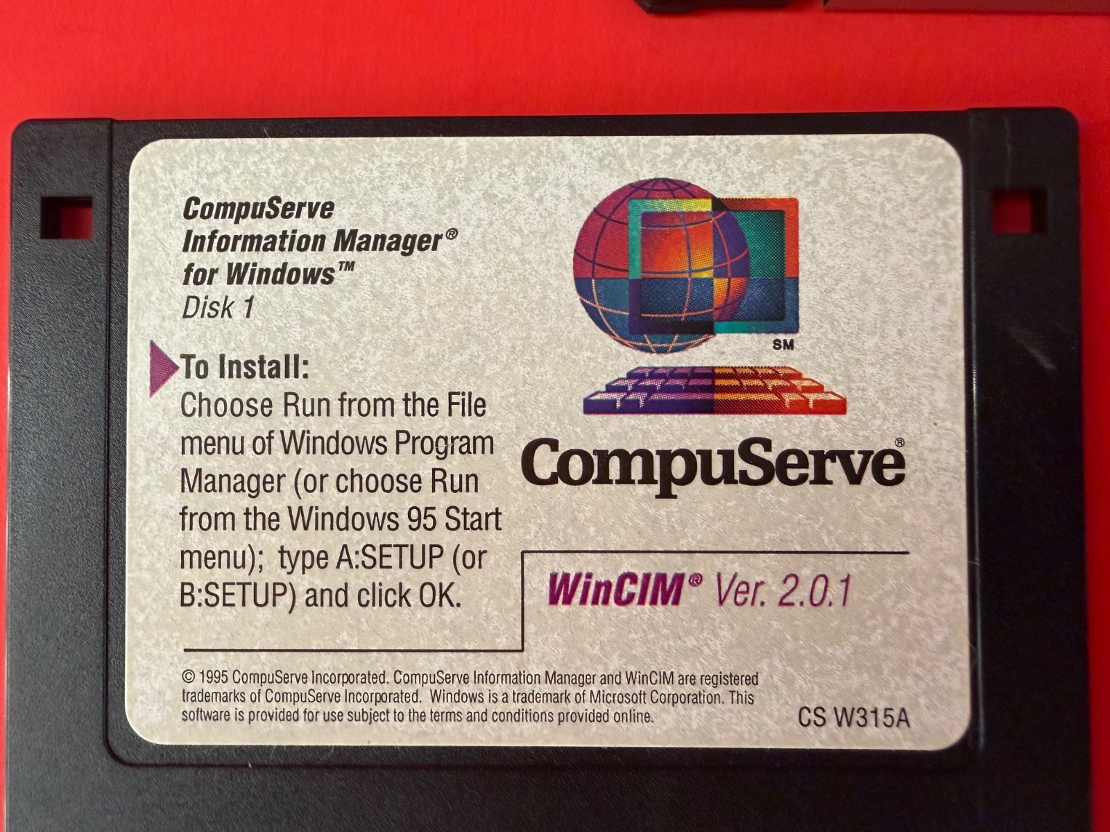 CompuServe 3.5" Floppy Set of 3 Windows PC