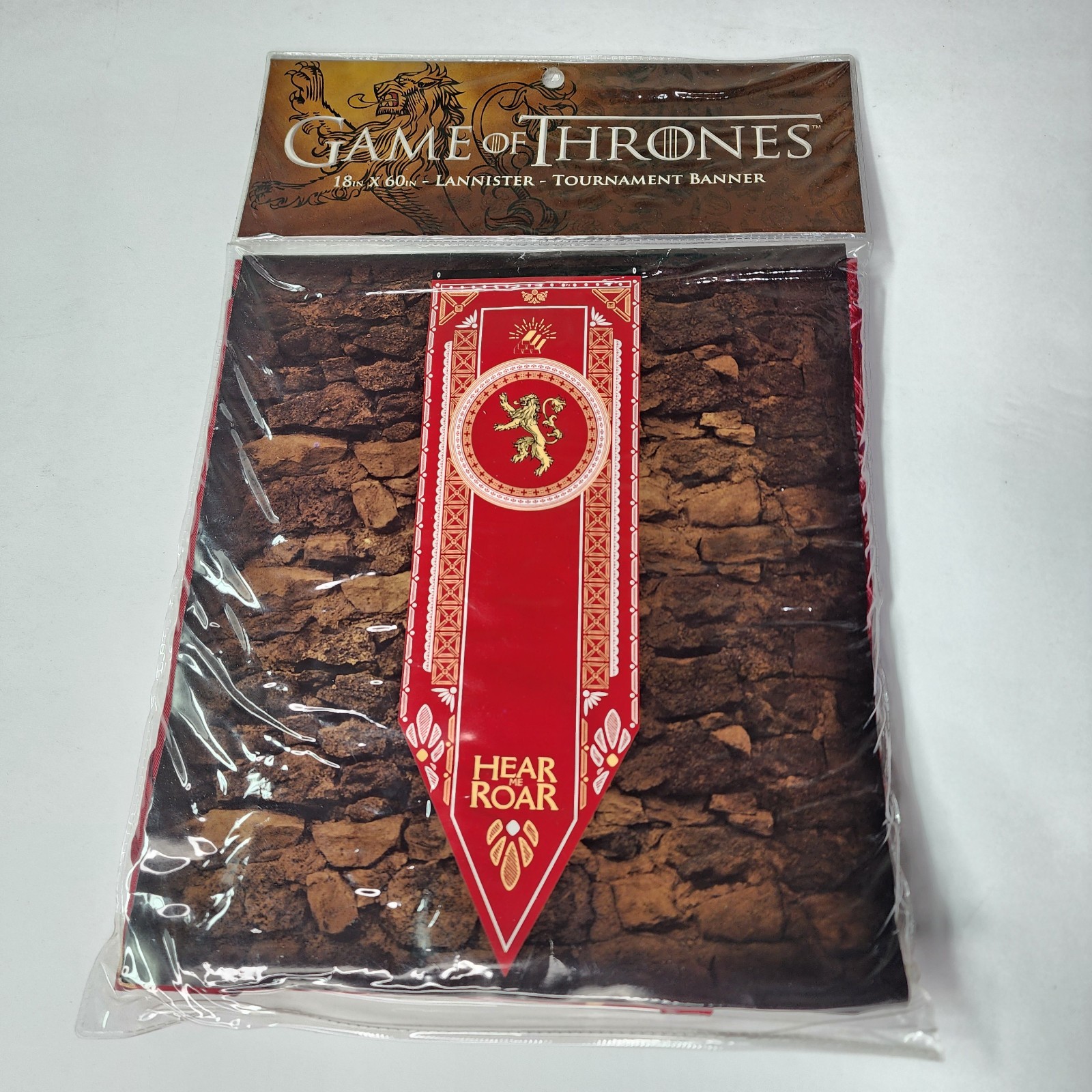 Game of Thrones House Lannister Banner 18x60 Hear Me Roar HBO Decor New