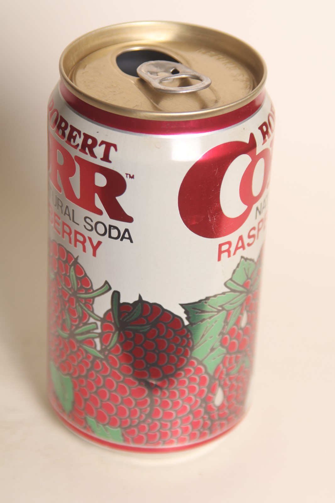 Robert Corr Raspberry soda can