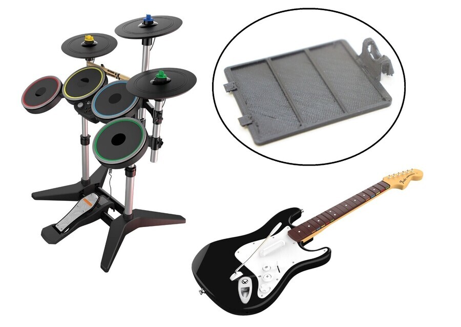 Replacement Battery Cover for RockBand 2, 3 4 Wireless Drum, Stratocaster Guitar