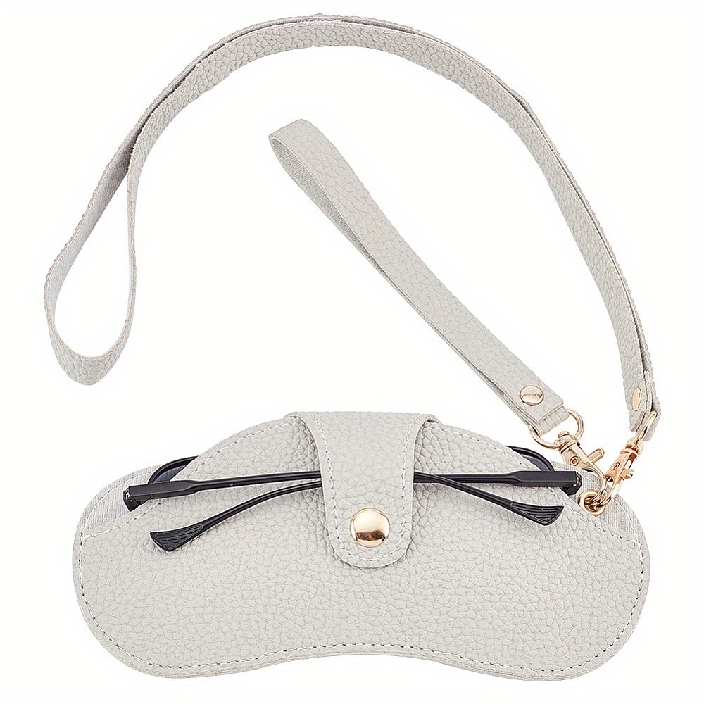 1pc Glasses Cases with Lanyard & Alloy Swivel Clasps for Eyeglass Sun Glasses