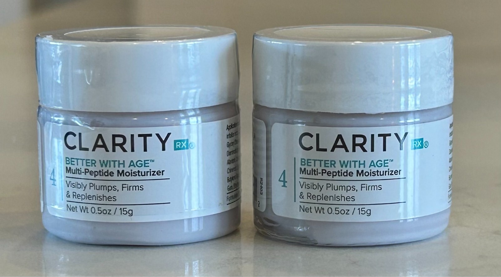 Clarity RX Better With Age Multi-Peptide Moisturizer Anti-Aging (2) 0.5oz Each