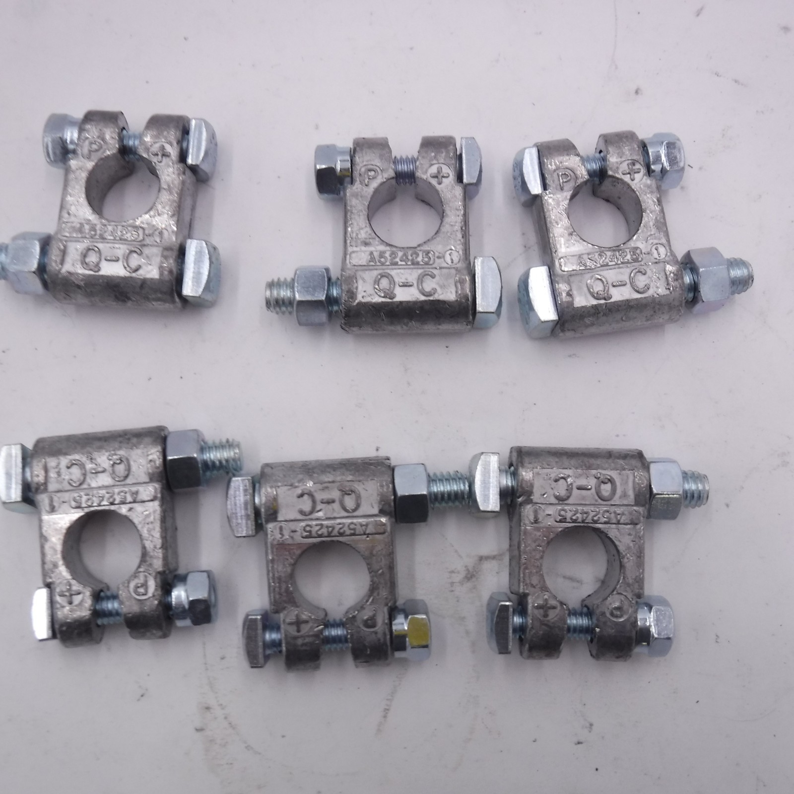 6 Pack Waytek Lead Battery Lug 3/8" Stud A52425-1 For Positive Post