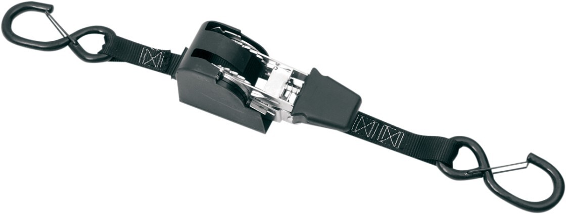 Powertye 36022 Retractor 1" Snap Tie Downs Black