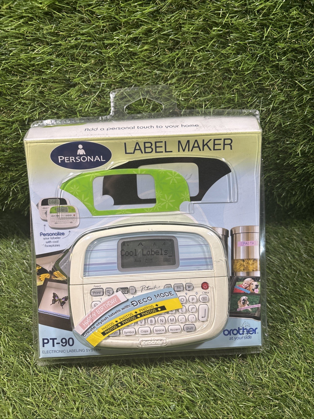 Brother PT-90 Simply Stylish Labeler - Customizable Faceplates Deco Mode NEW