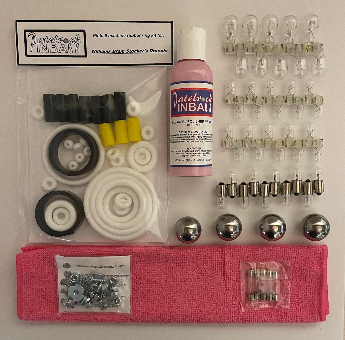 1993 Williams Bram Stoker's Dracula Pinball Machine Maintenance Tune Up Kit