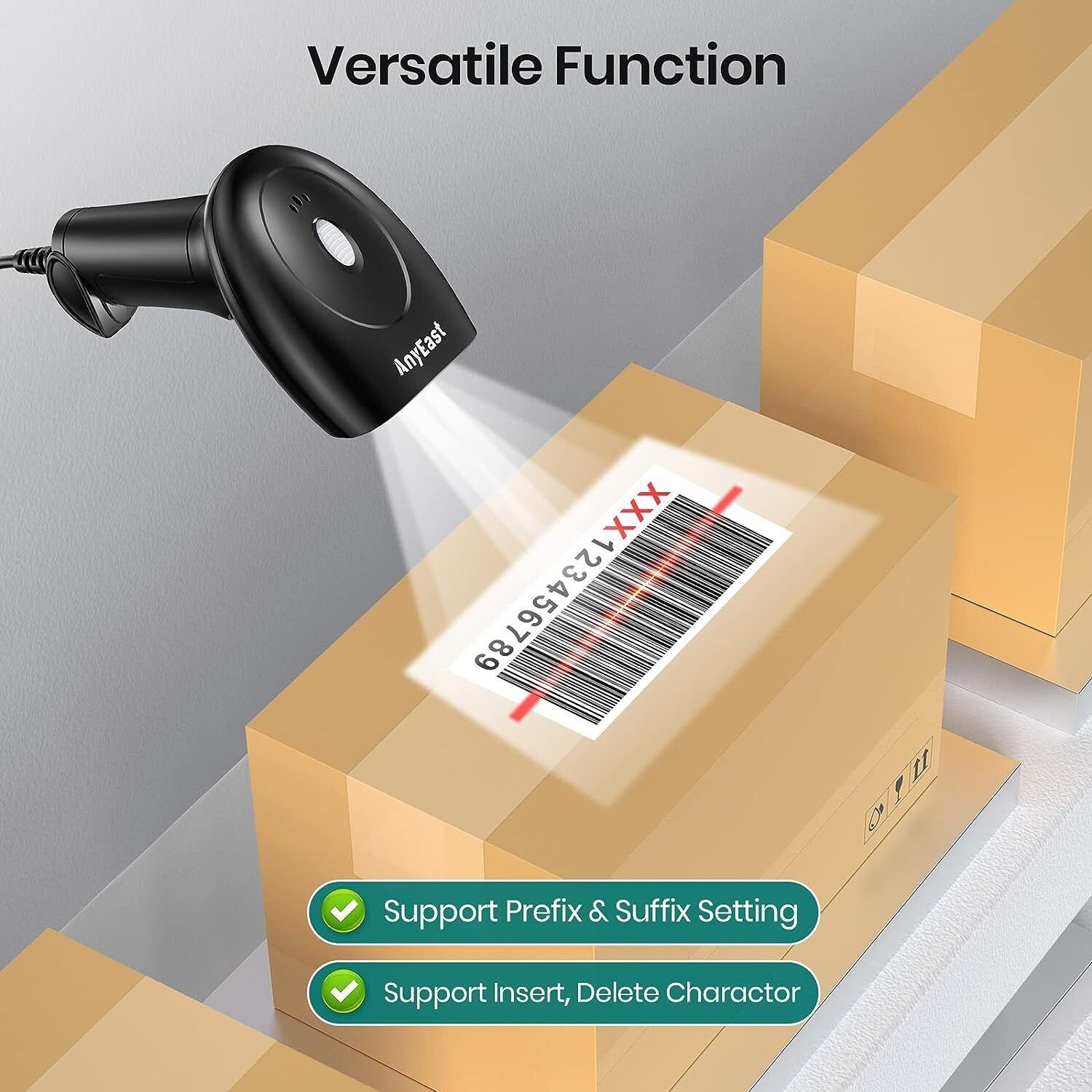 USB Wired 2D Barcode Scanner Handheld CCD 1D QR Bar Code Image Screen Scanner
