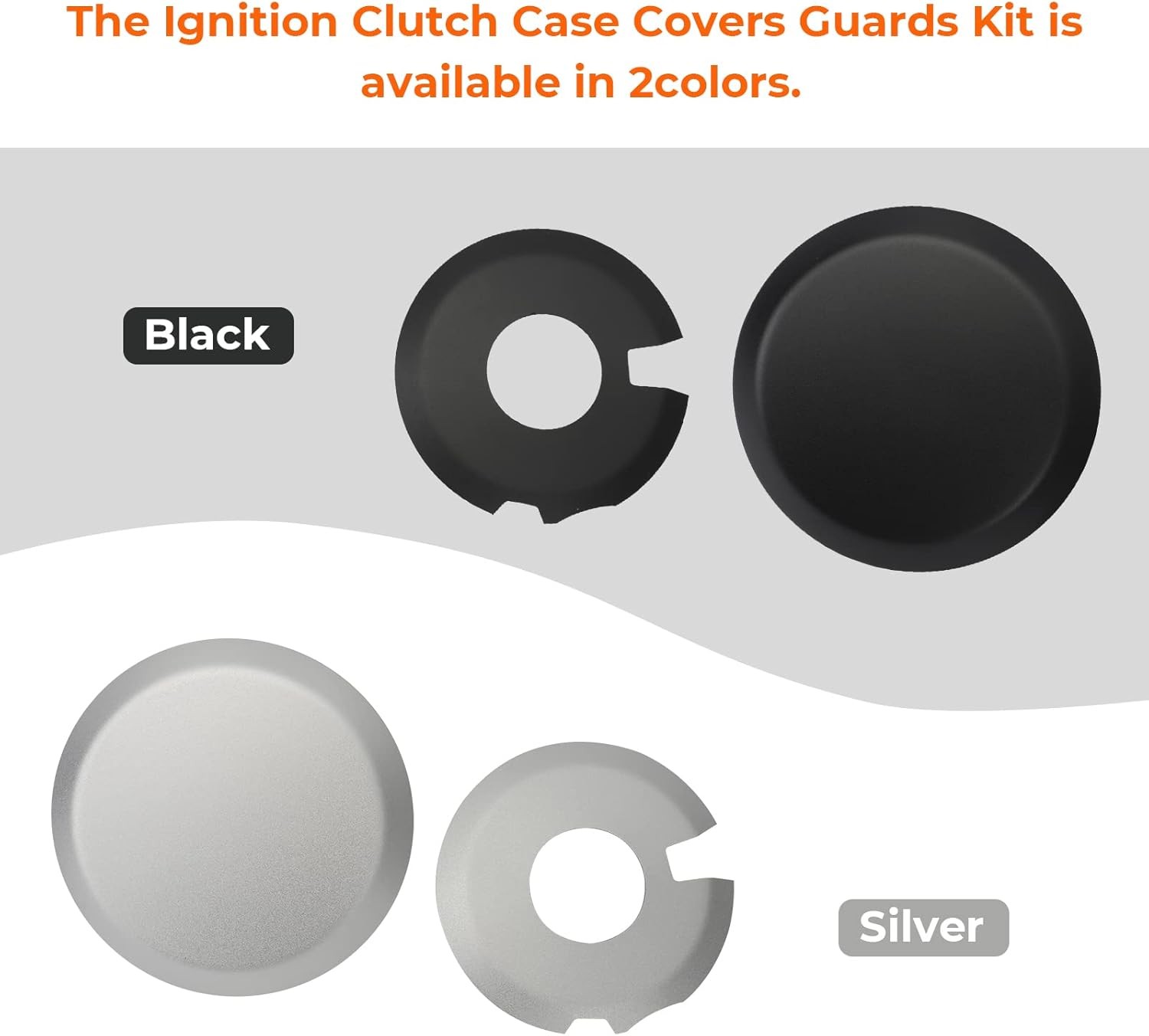 Ignition Clutch Case Covers Guards Kit for Suzuki DRZ400 DR-Z400S Silver