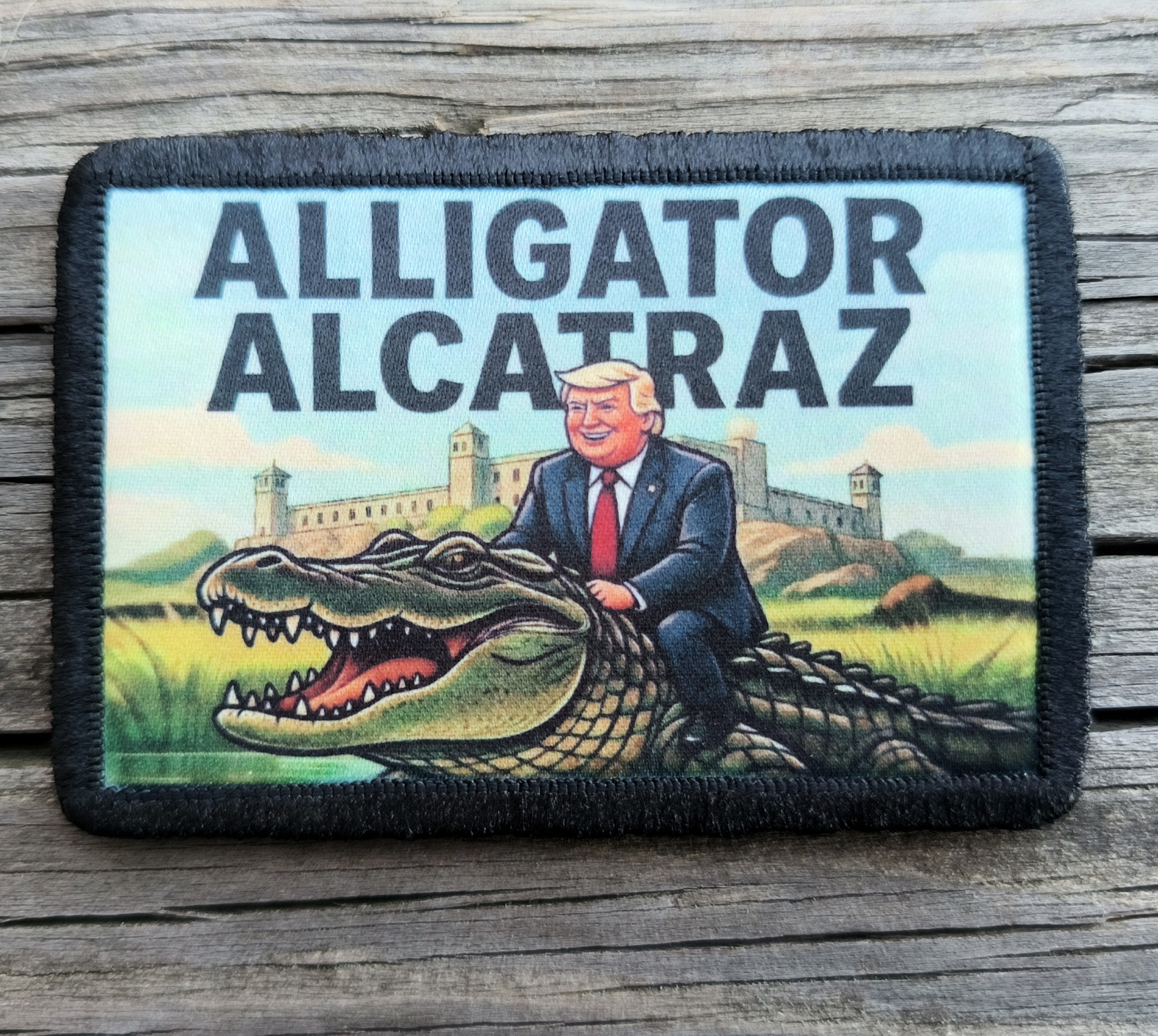 Alligator Alcatraz Morale Patch Hook and Loop Army Custom Tactical Funny 2A Gear