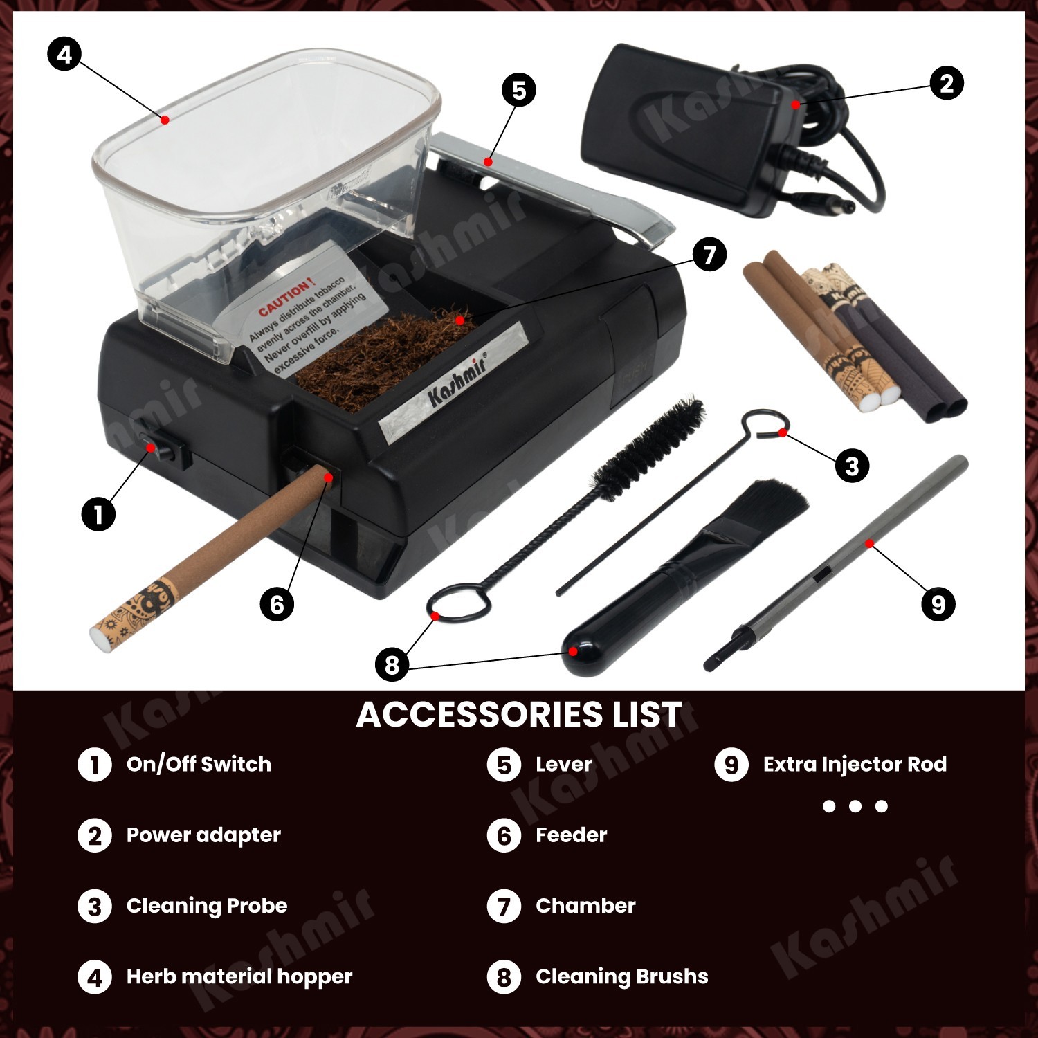 Mini Cigarette Injector Machine with Extra Smooth Tubes Kit USA Made