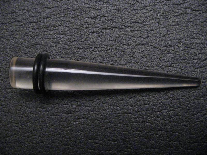 Body Piercing Taper 00g Acrylic 00 gauge CLEAR expander