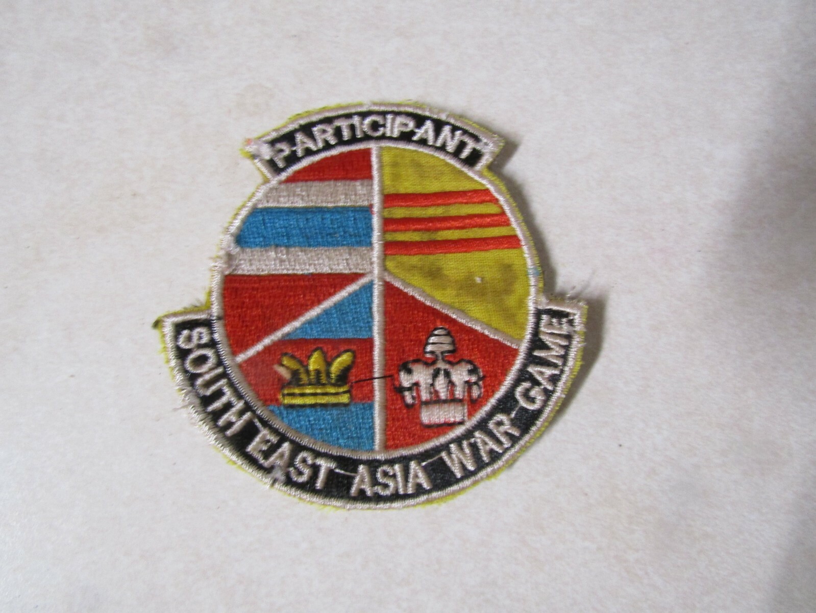 MILITARY PATCH OLD VIETNAM ERA  PARTICIPANT SOUTH EAST ASIA WAR GAME