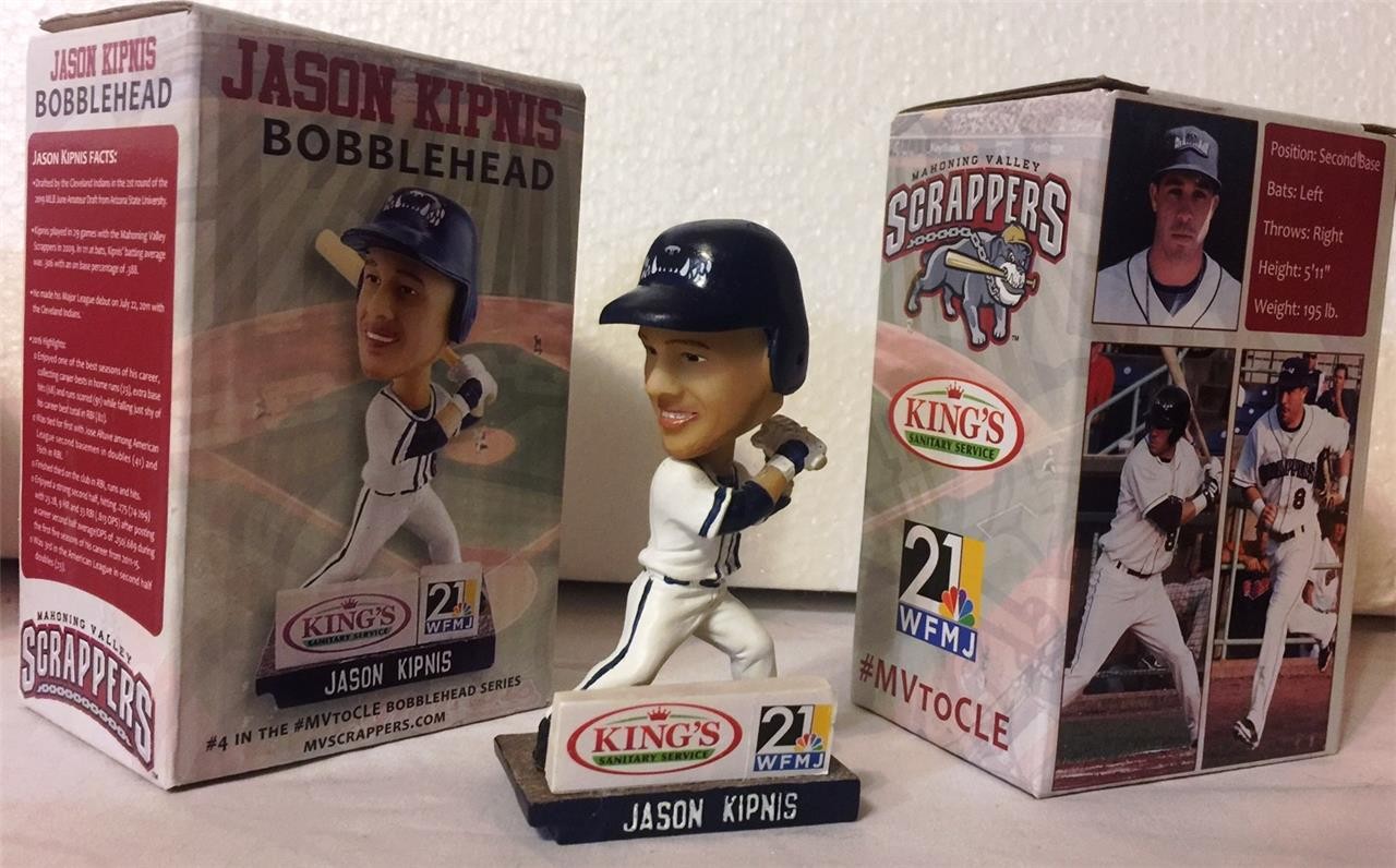 2017 MAHONING VALLEY SCRAPPERS JASON KIPNIS SGA BOBBLEHEAD INDIANS / GUARDIANS