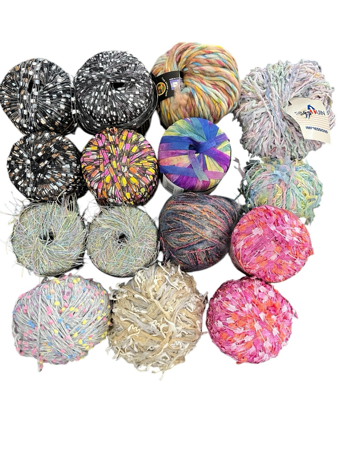 15 Skeins Of Mix And Match Yarn Ribbon Flutter Tiki Landscapes Yarn Mix Brands