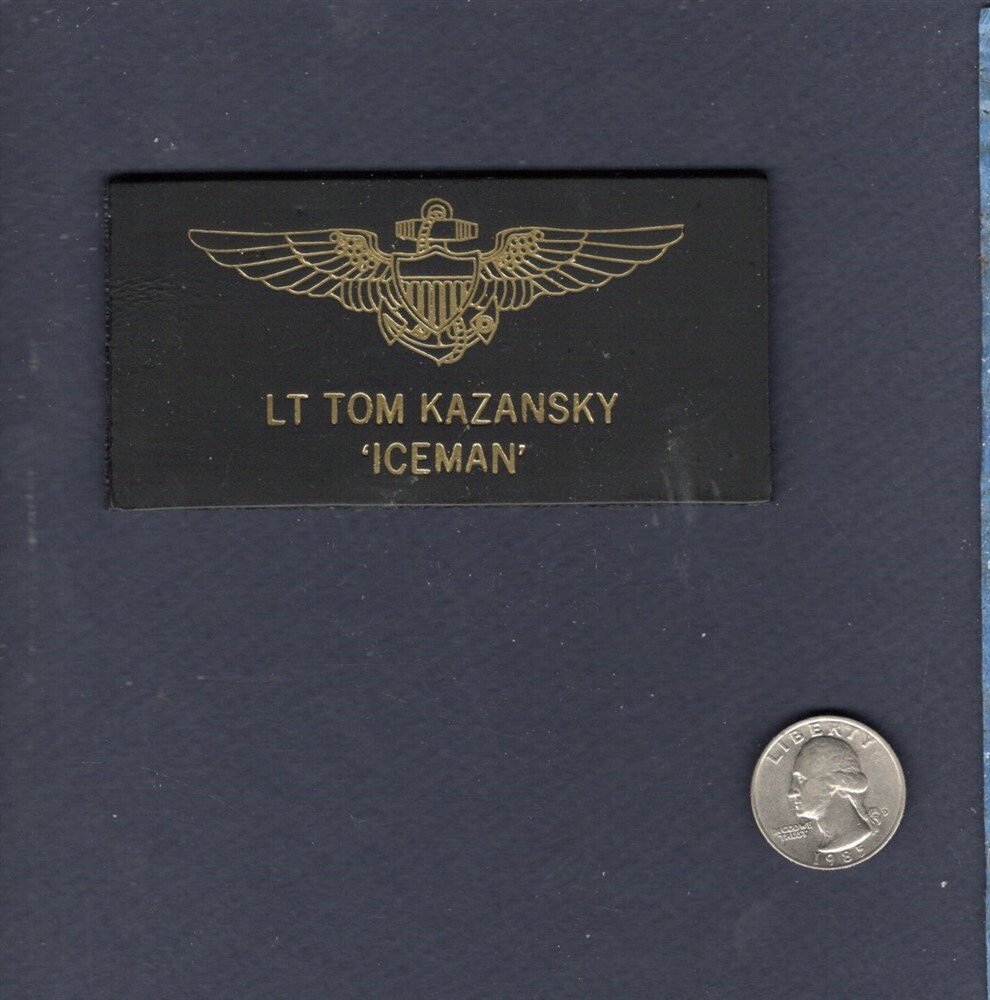 Admiral Tom ICEMAN Kazansky Name Tag TOP GUN Maverick Movie Navy Squadron Patch