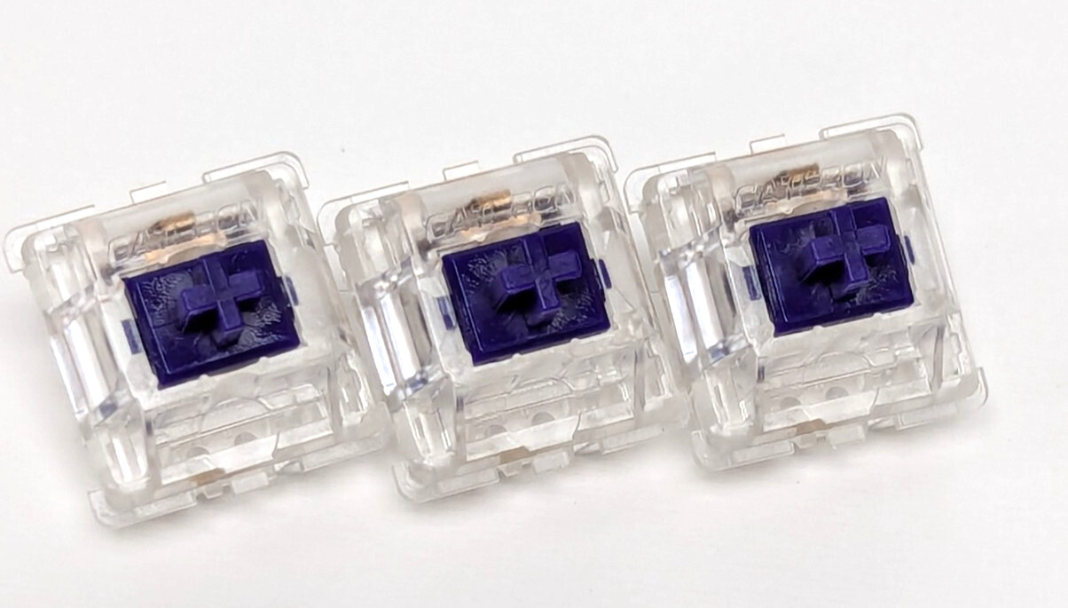 Drop + Gateron  Switches 70pc - Clear Top - 5pin  Purple MDX-16683-1