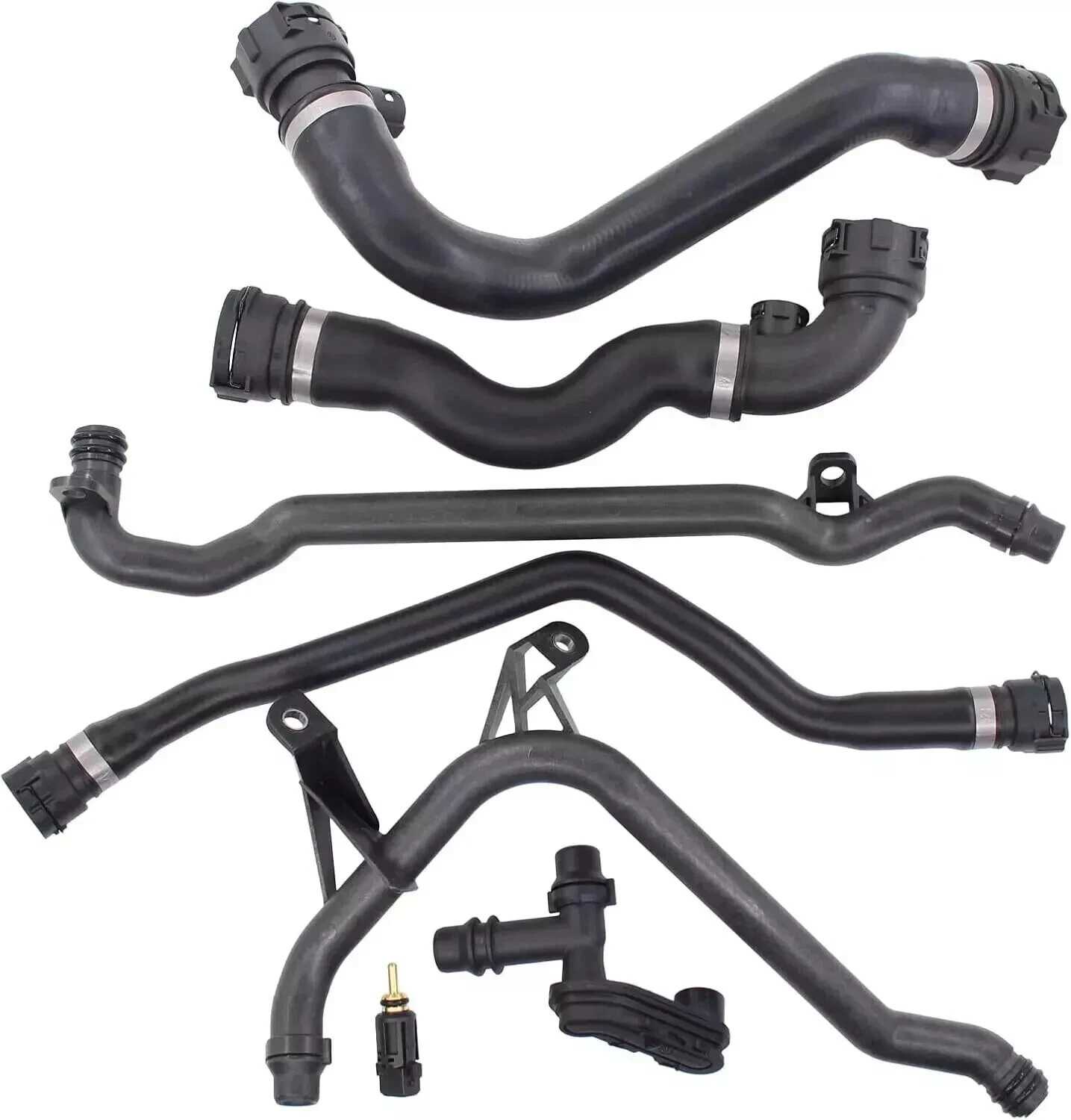MOTOKU Expansion Tank Radiator Heater Coolant Water Hose kit for BMW 328i 330i