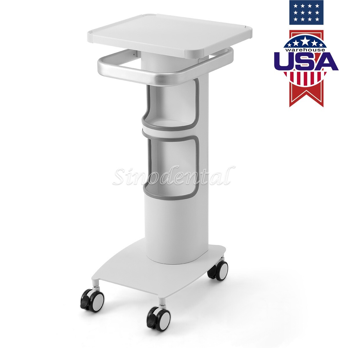 Compact Dental Multi-Function Mobile Cart with 360° Lockable Wheels for Implant