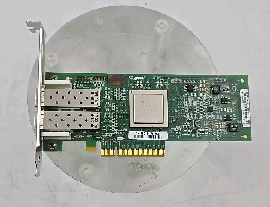 HP QLogic QLE2562-HP AJ764-63002 PCIe 8GB Dual Port FC HBA 489191-001 w/ 2x SFP+