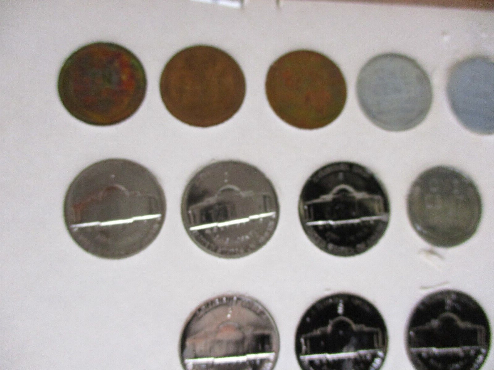 Jefferson Silver Nickel Set w/Steel & Copper Penny's 1942 to 1945 Victory Years