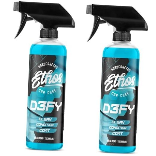 Ethos Defy - 3 in 1 Ceramic Coating - Waterless Car Wash 16 Fl Oz (Pack of 2)