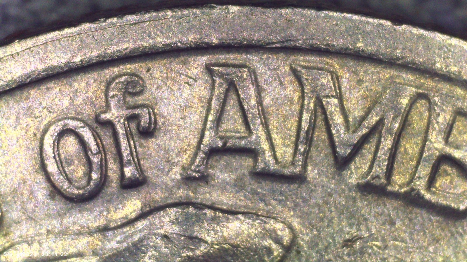 1776-1976 Bicentennial Quarter Error - Off Centered, Split Rim-Rare