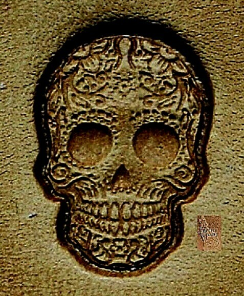 CRAFTOOL - TANDY LEATHER 3D STAMP - 8693-00   -   SUGAR SKULL  - NEW