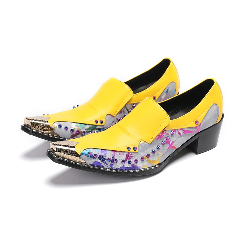 New Men's Leather Shoes Business Breathable Oxford Slip on Oxfords Wedding Shoes