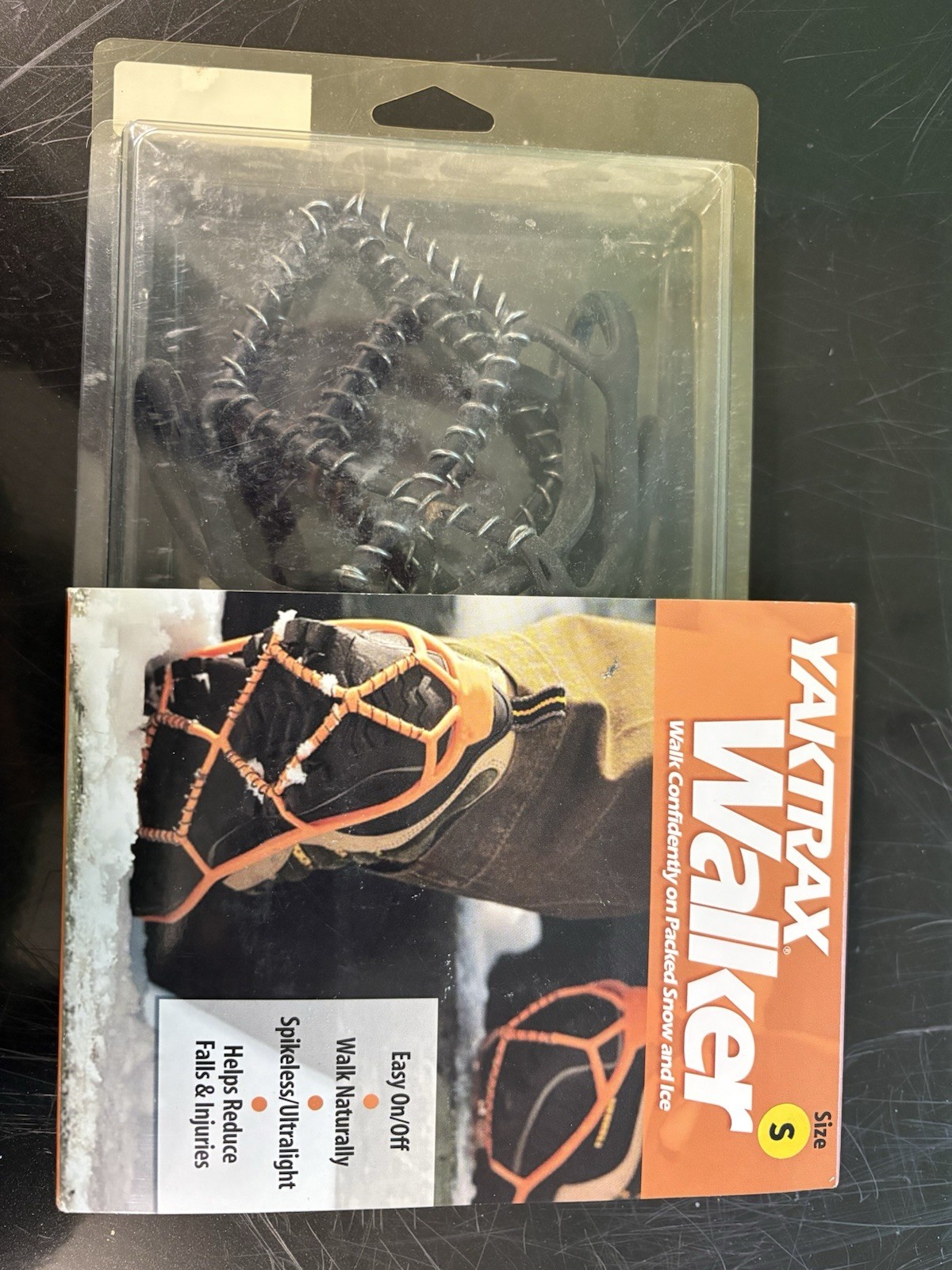 Yaktrax Walker Traction Cleats for Walking Snow & Ice 1 Pair Size S Mens 5-8.5