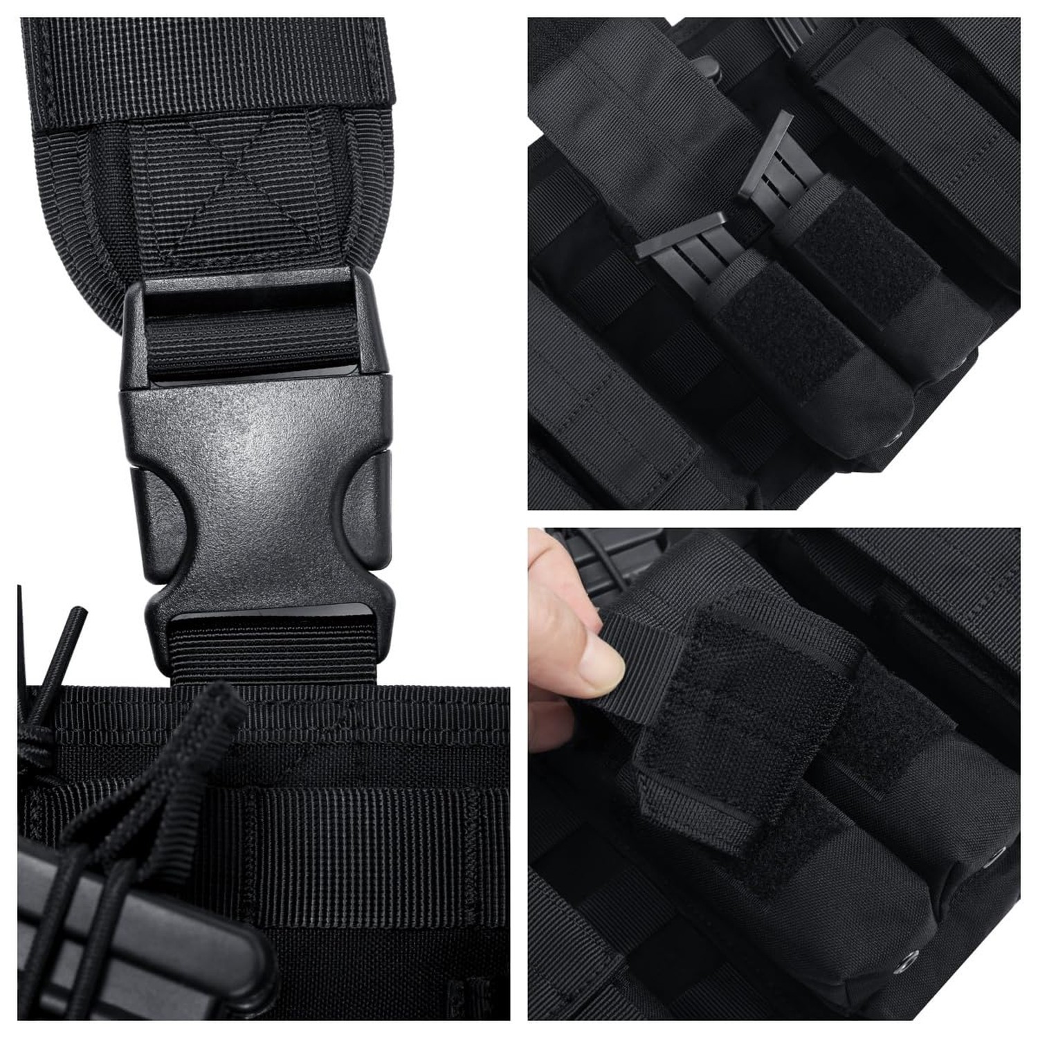 Chest Rig with Removable Mag Pouches Customizable MOLLE Panel Modular Gear Ca...
