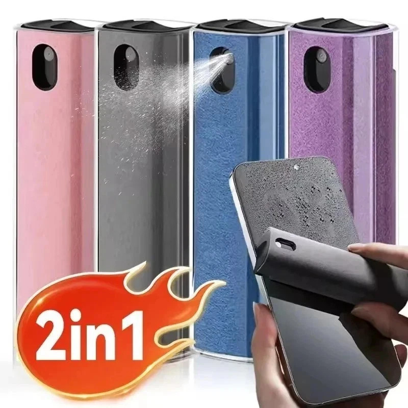 2 in 1 Screen Cleaner Spray Bottle Computer Cellphone Screen Cleaner with Microf