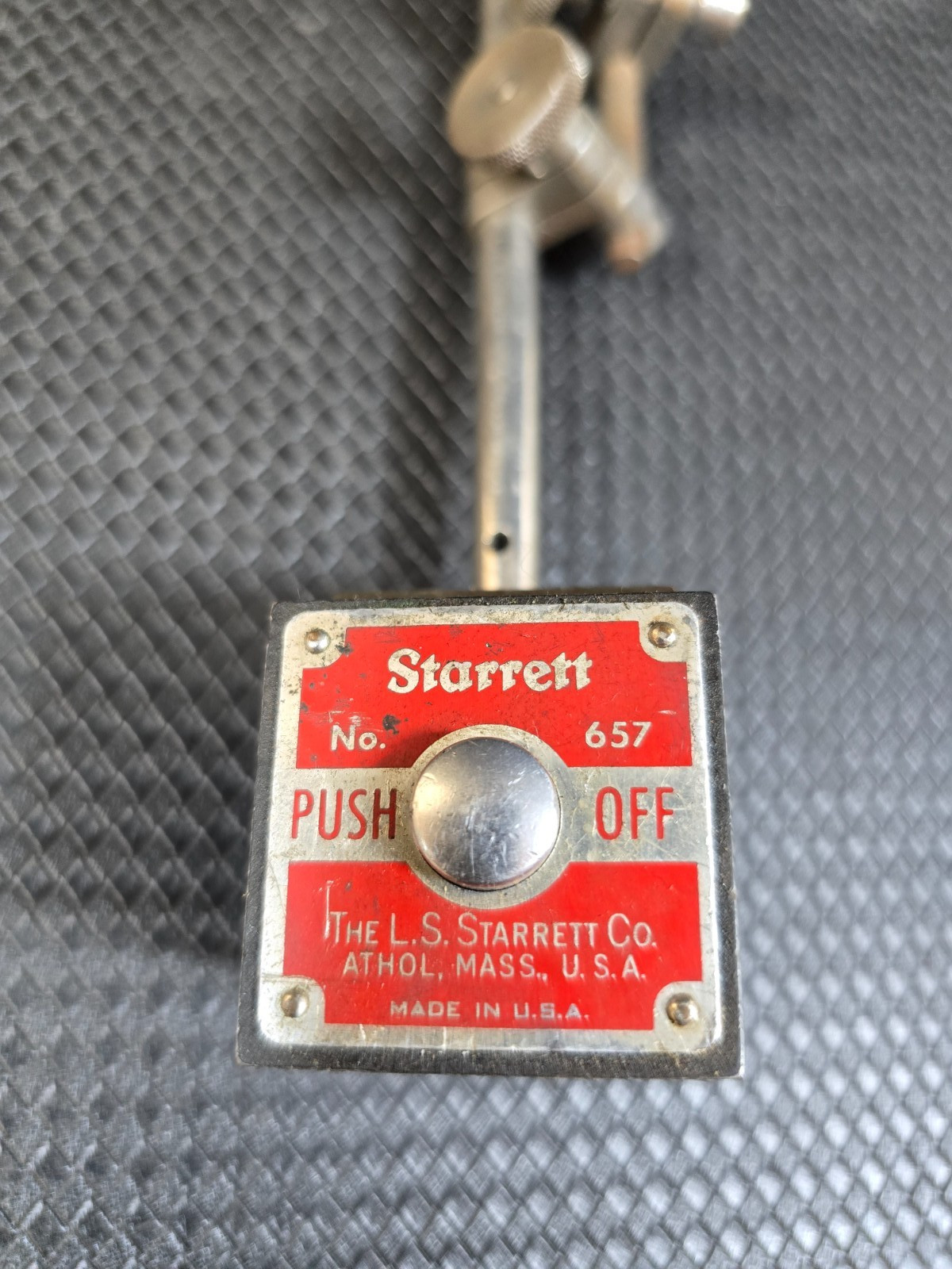 Starrett No.657 Magnetic Base Indicator Holder Made In USA 657aa