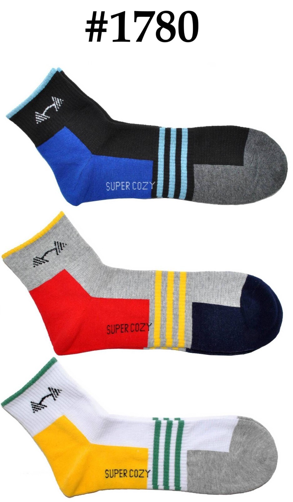 Men's Athletic Crew Socks 12 Pack, Breathable Cotton Assorted Colors and Pattern