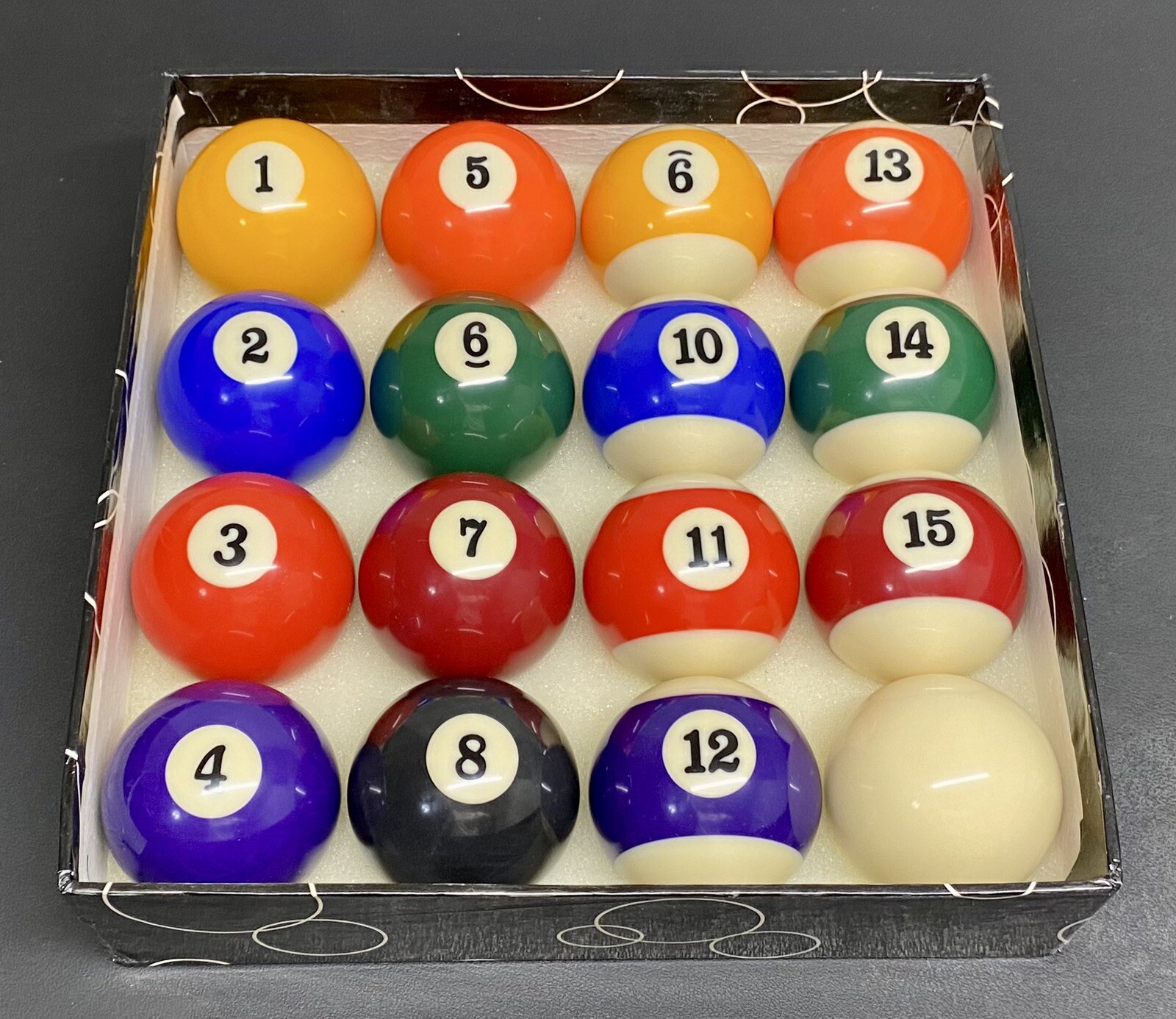 NEW Vintage 2.25” Pool Ball Set **NEVER USED**Please Read Description For Maker