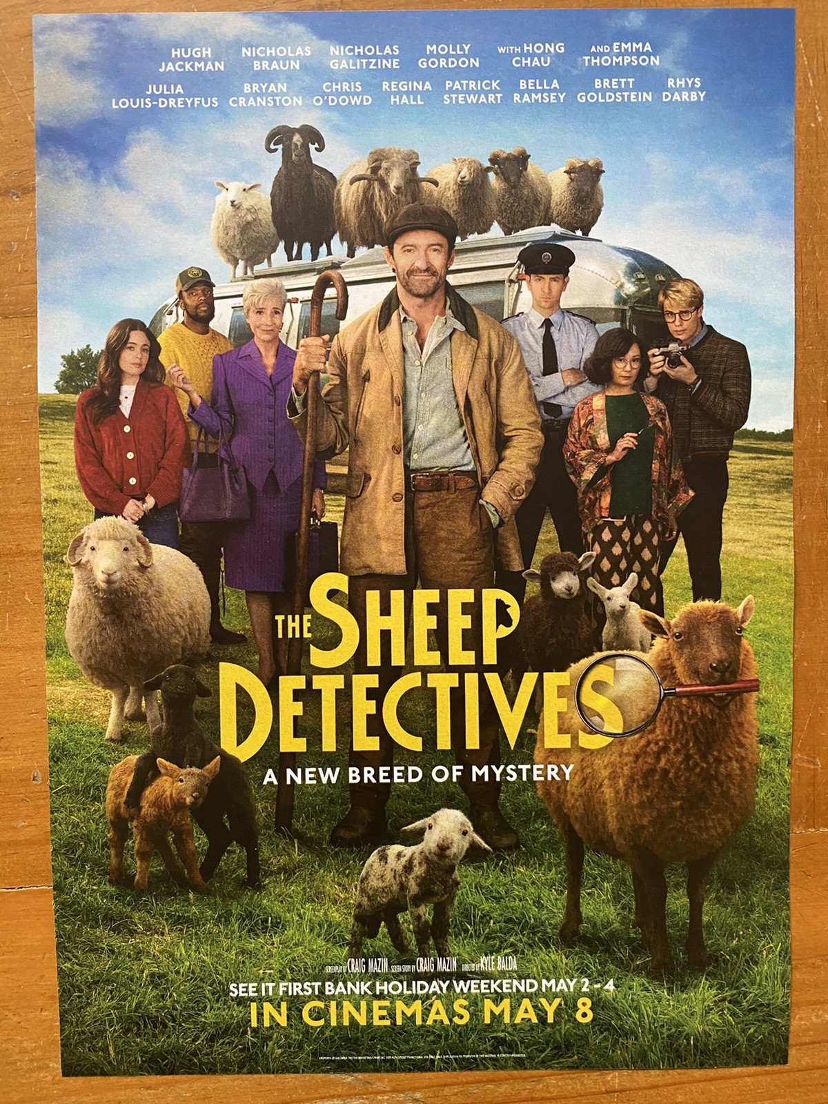The Sheep Detectives Movie Hugh Jackman Magazine Advert Clipping Poster 9x7”