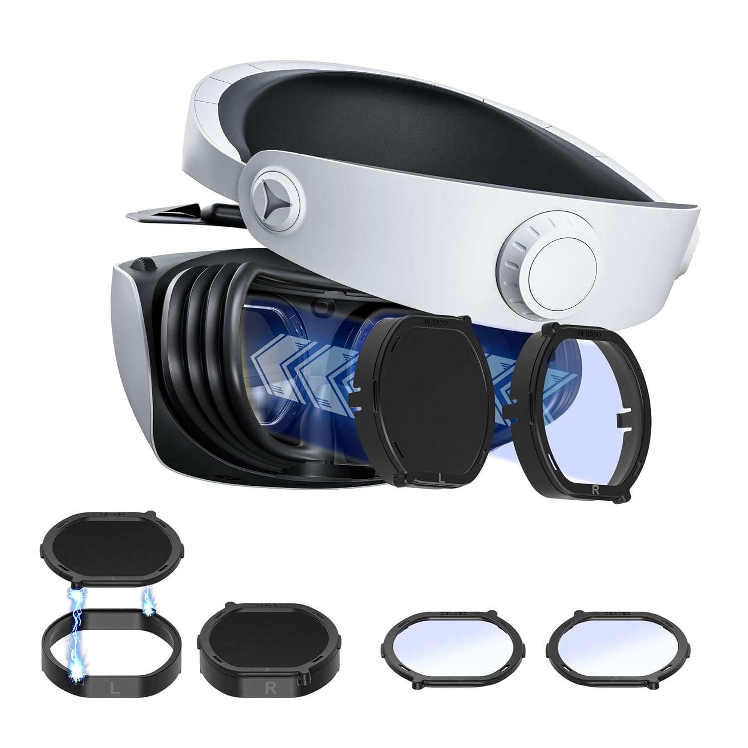 Blue Light Blocking Glasses Spacer & Lens Protector Set For PlayStation VR2