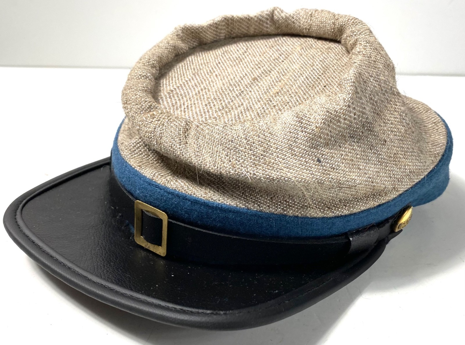 CIVIL WAR CSA CONFEDERATE JEAN WOOL INFANTRY KEPI FORAGE CAP HAT-MEDIUM