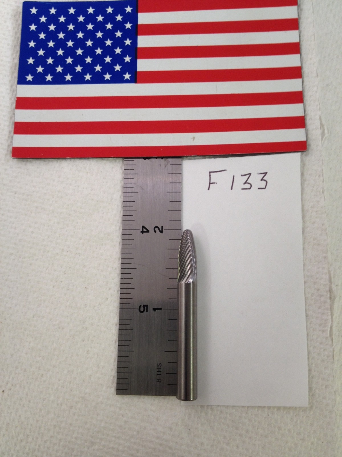 1 NEW FALCON / SGS 1/4" SHANK CARBIDE BURR SF-1 tree SINGLE CUT 5/8" LOC (F133)