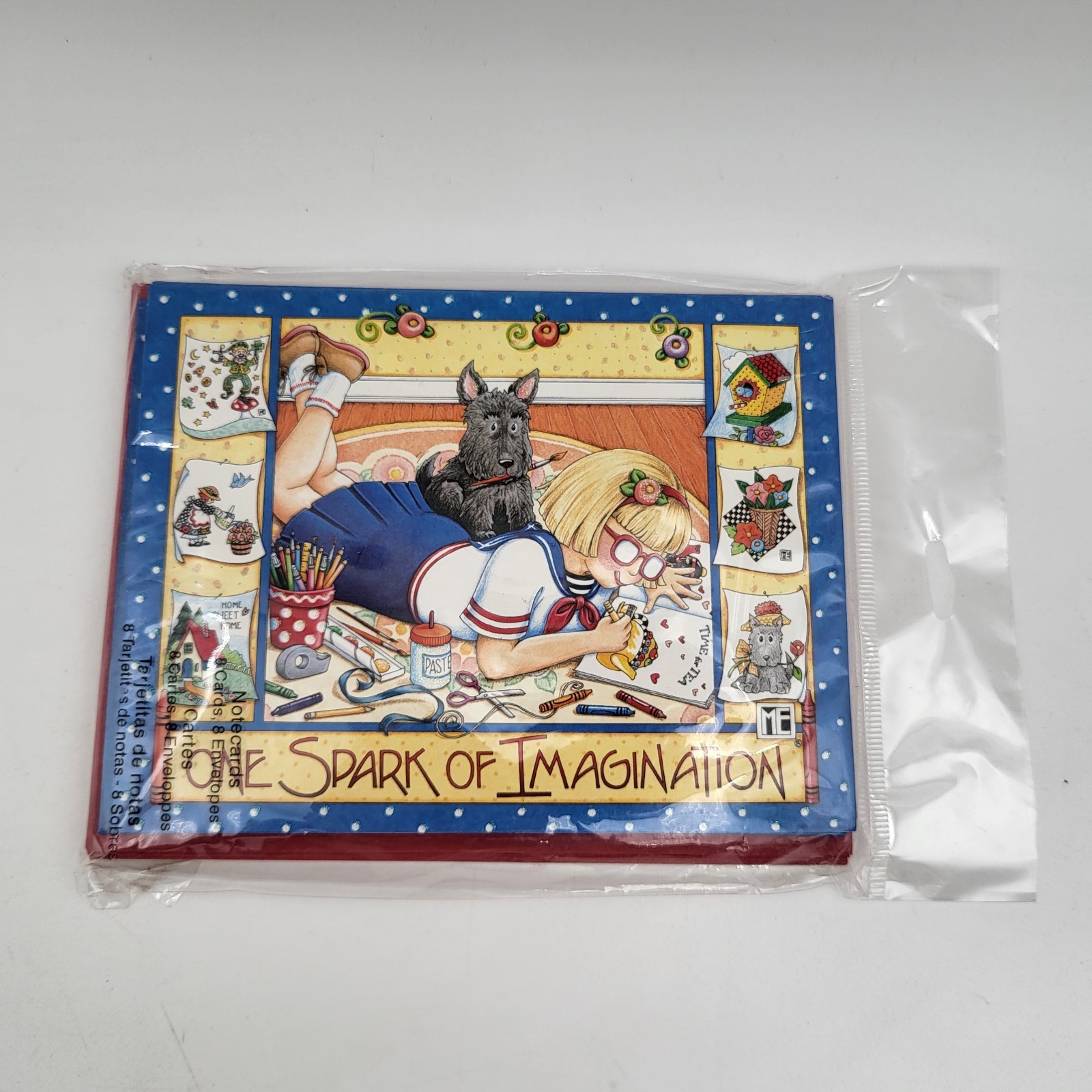 Mary Engelbreit 8 Notecard & Envelopes One Spark of Imagination