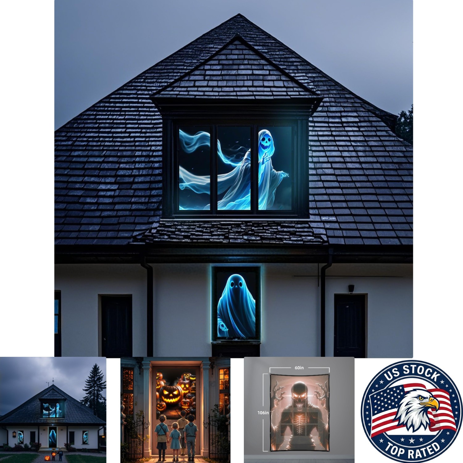 High-Definition 60" x 106" Holographic Projector Screen for Halloween Fun
