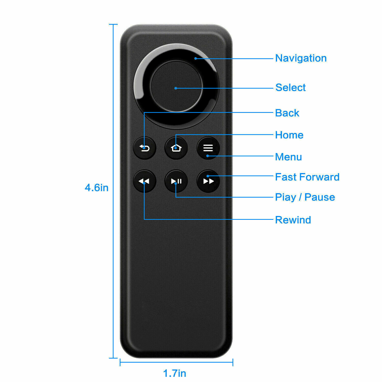 Replacement Remote Control for Amazon Fire Stick TV Streaming Fire Box 1st Gen