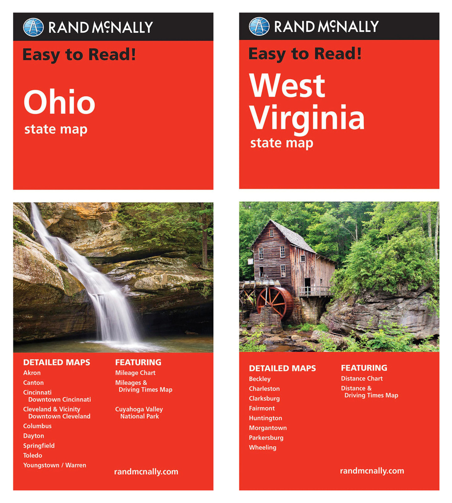 Rand McNally State Maps: Ohio and West Virginia (2 Maps)