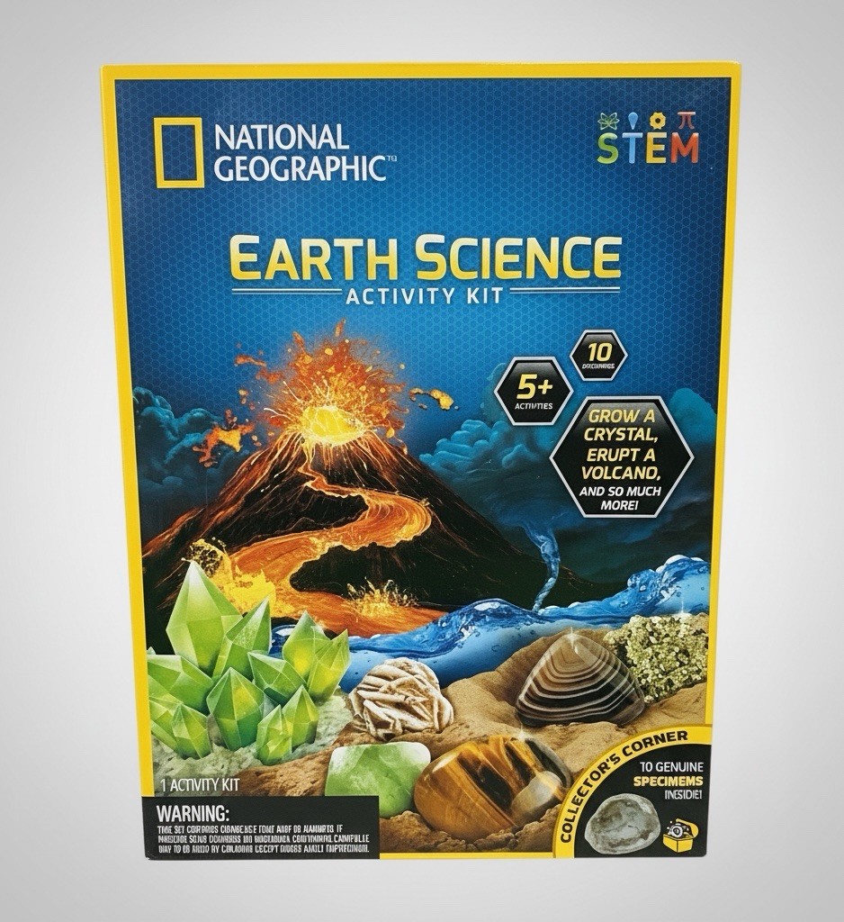 NATIONAL GEOGRAPHIC Earth Science Kit - Over 5 Science Experiments & STEM