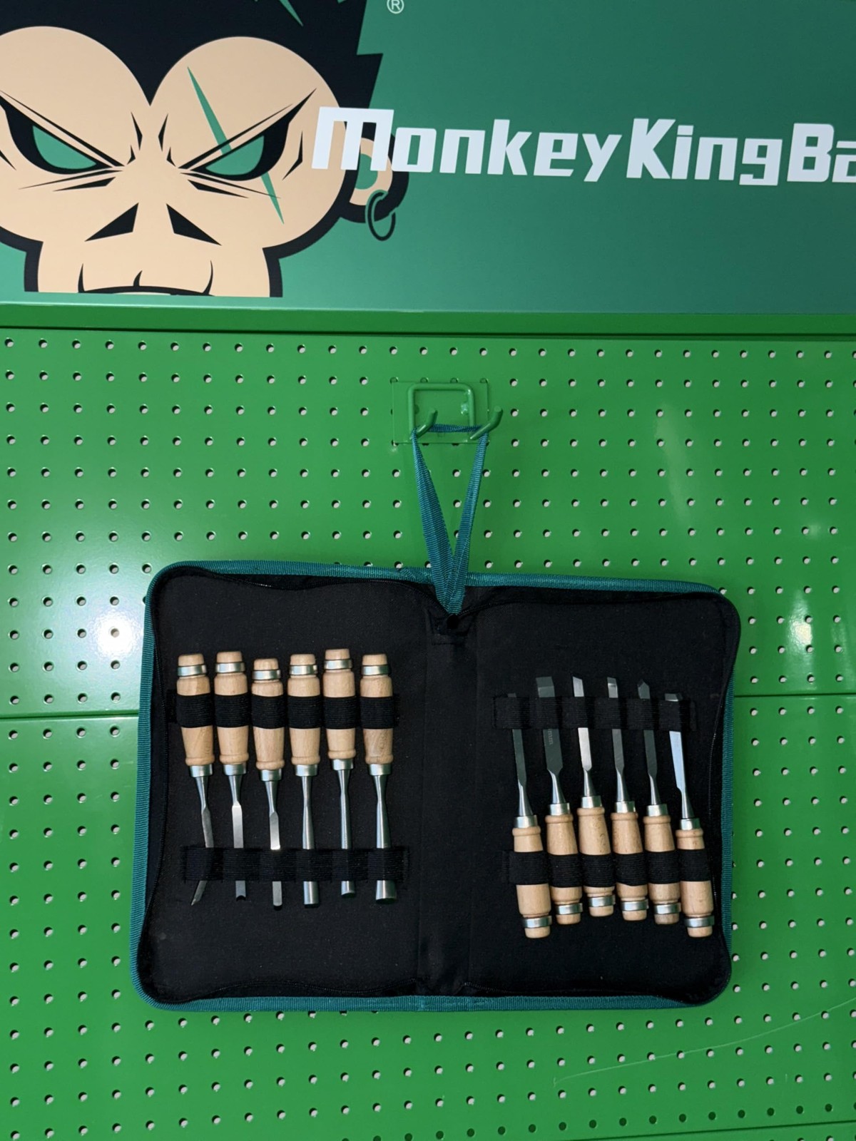12 PCS Wood Carving Chisel Set Sharp Woodworking Tools Case Storage DIY
