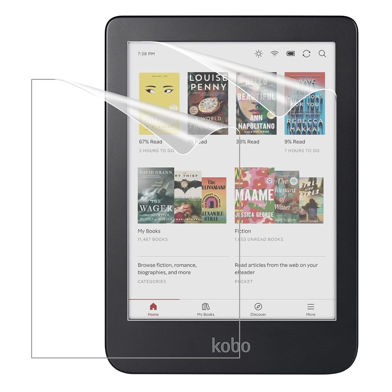 Moko 2-Pack Screen Protector for Kobo Clara 6" 2024, Anti-Glare Premium PET Prot