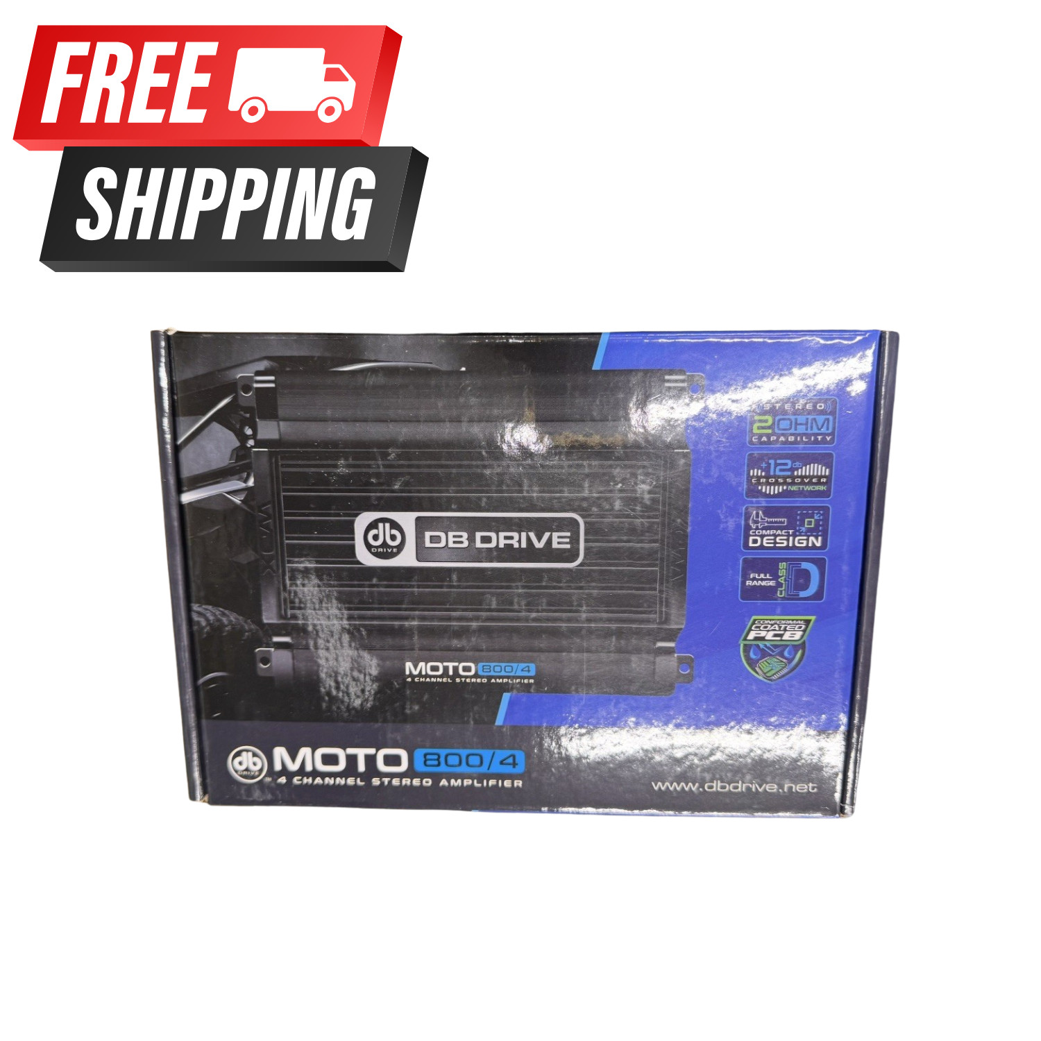 DB DRIVE 4 Channel, 800 WATTS/ MOTO800/4 : WDX MOTO 4-Channel Class D Amplifier!