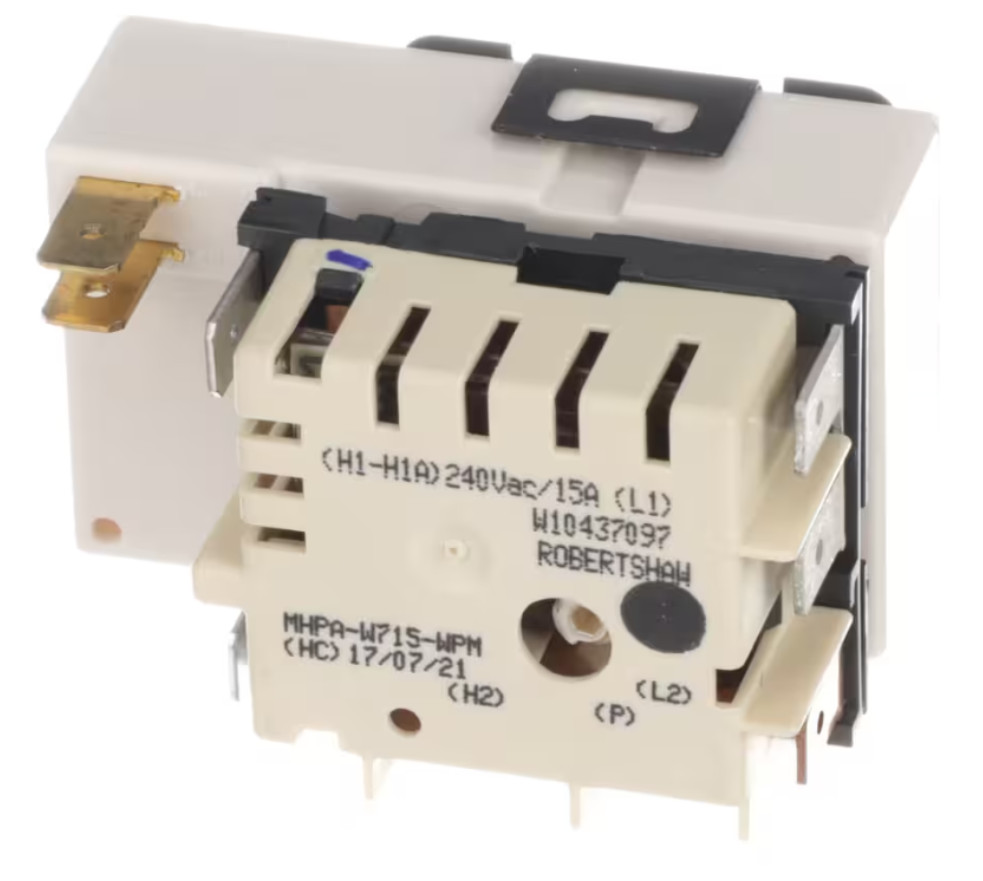 Whirlpool MHPA-W715-WPM, W10437097, Infinite Switch, Surface Burner, 240 V, 15 A